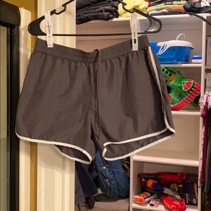 draw string gray shorts